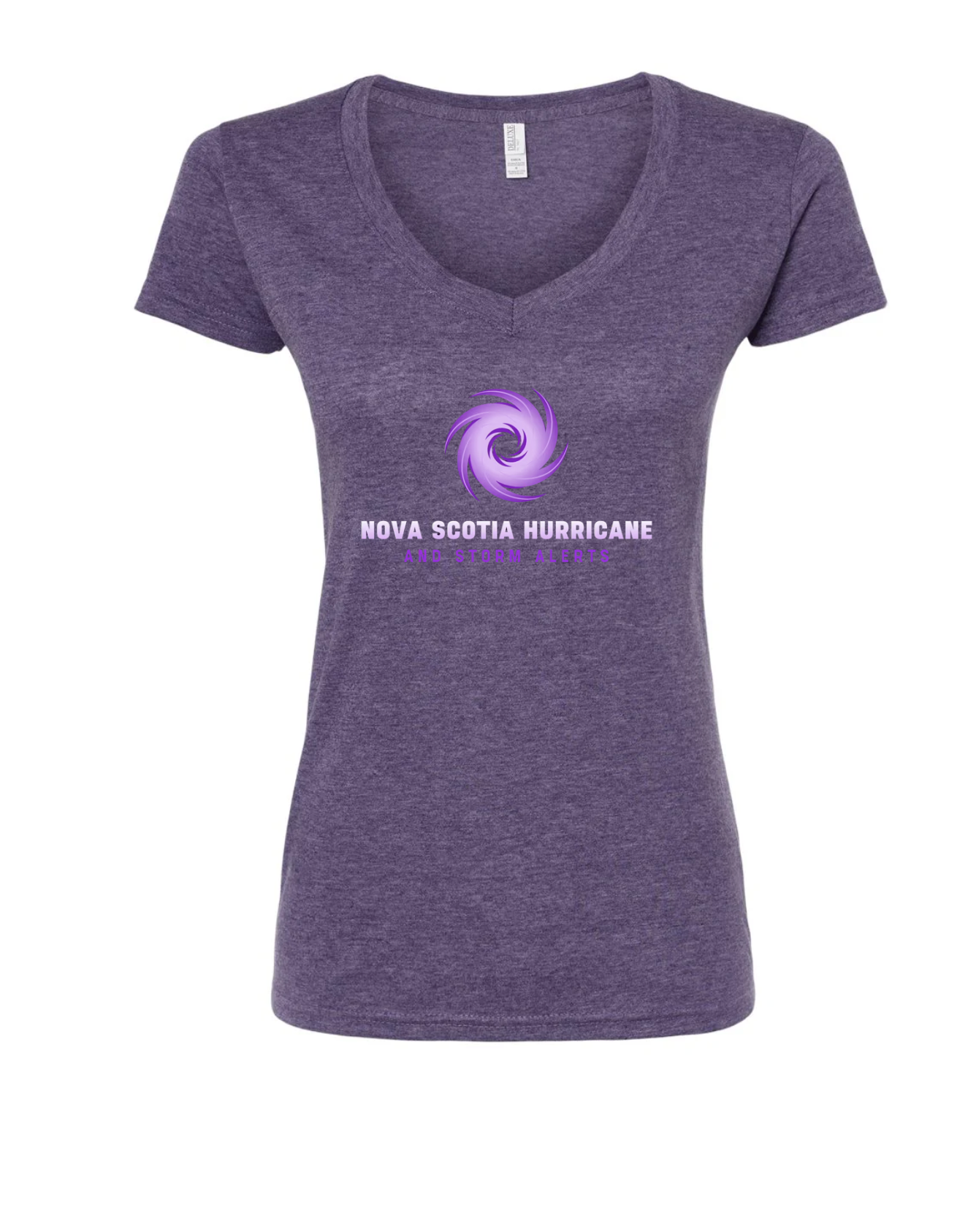 Nova Scotia Hurricane and Storm Alerts Storm Chaser Women's Deluxe Blend V-Neck T-Shirt