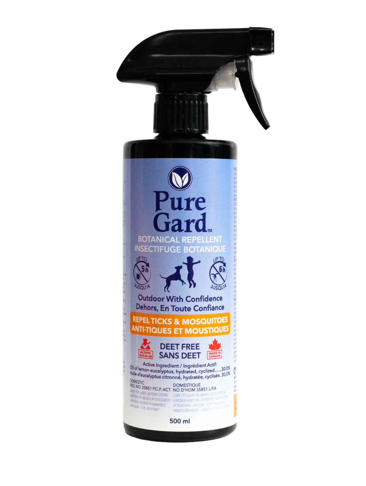 Puregard Tick and Mosquito Repellent All Natural 500ml Family Size