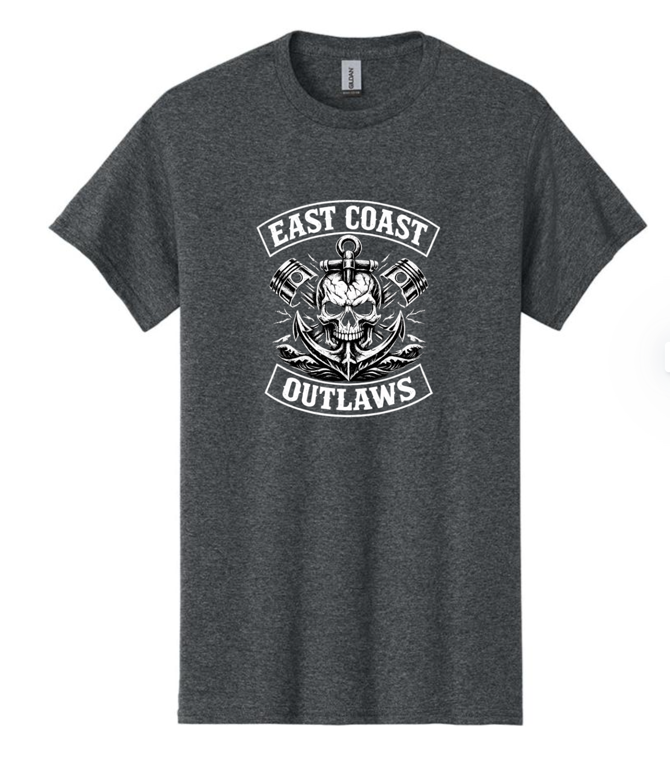 East Coast Outlaws Signature Series T-Shirt Pistons , Anchors and Skull