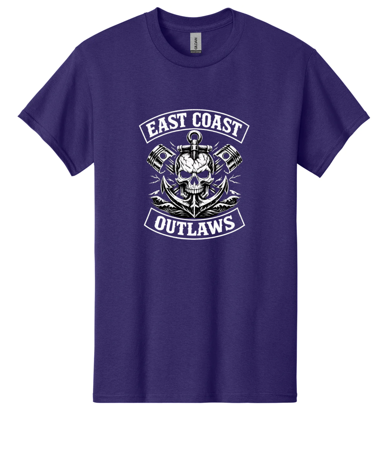 East Coast Outlaws Signature Series T-Shirt Pistons , Anchors and Skull