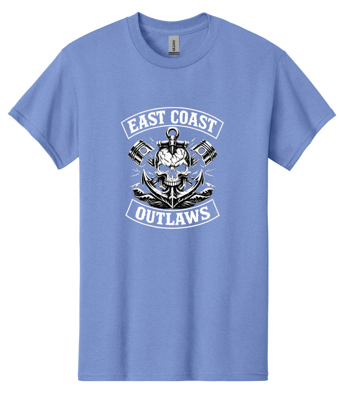 East Coast Outlaws Signature Series T-Shirt Pistons , Anchors and Skull