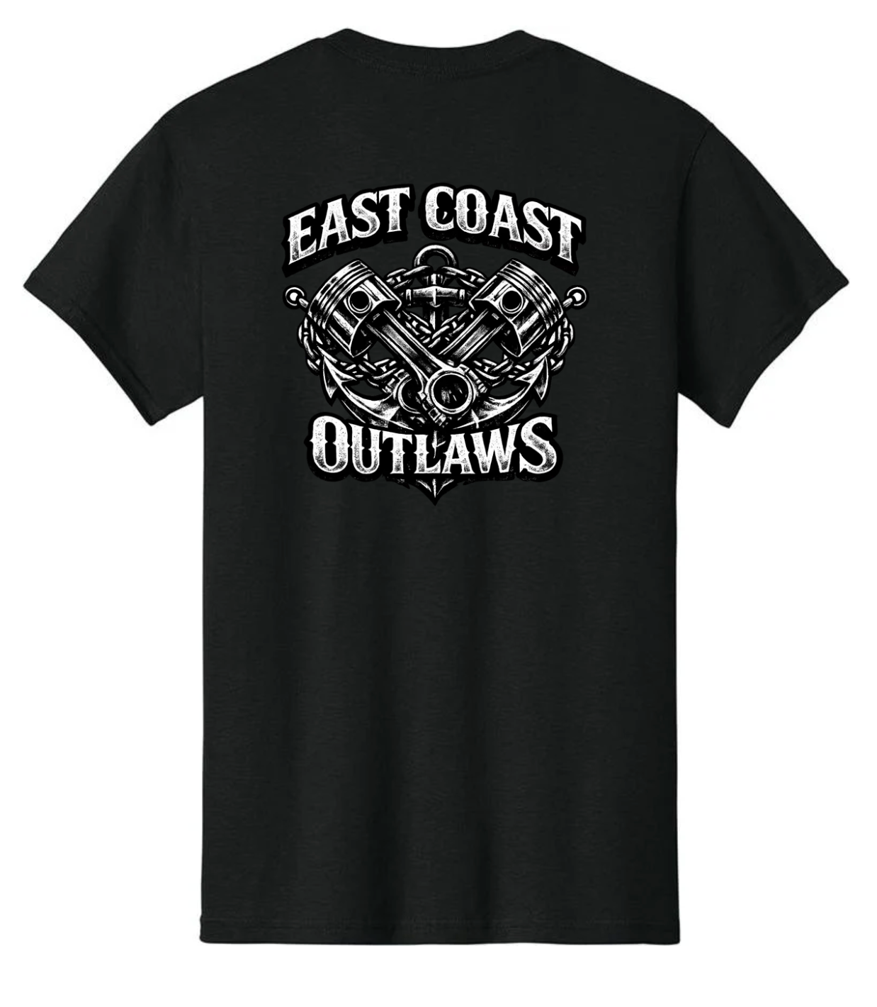 East Coast Outlaws Signature Series T-Shirt Pistons and Anchors