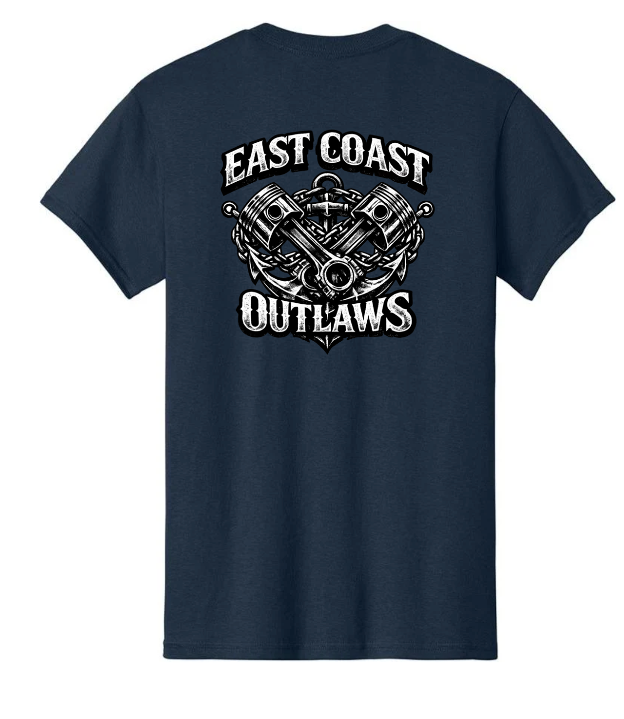 East Coast Outlaws Signature Series T-Shirt Pistons and Anchors
