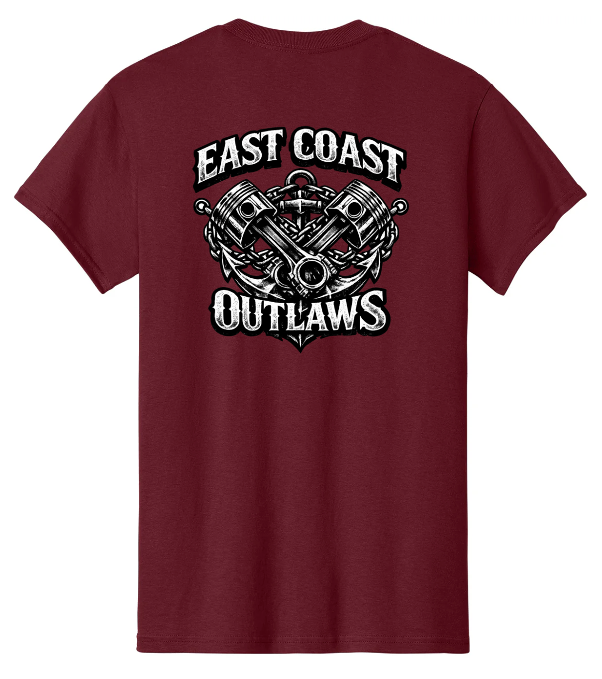 East Coast Outlaws Signature Series T-Shirt Pistons and Anchors