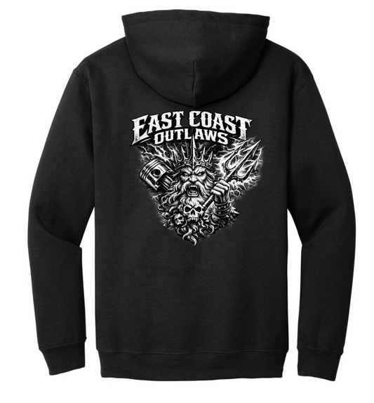 East Coast Outlaws King Neptune, Skull, Piston and Pitch Fork
