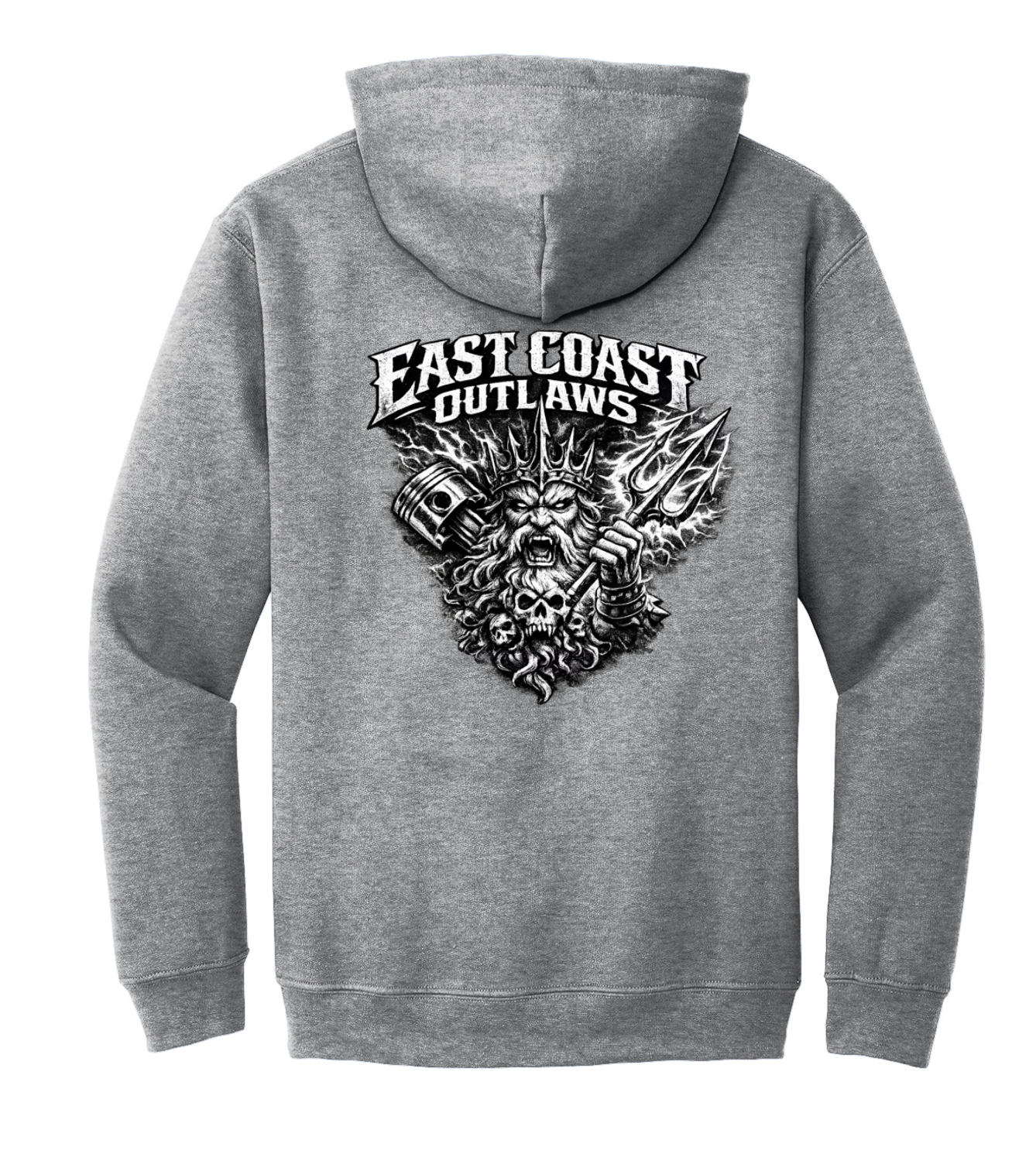 East Coast Outlaws King Neptune, Skull, Piston and Pitch Fork