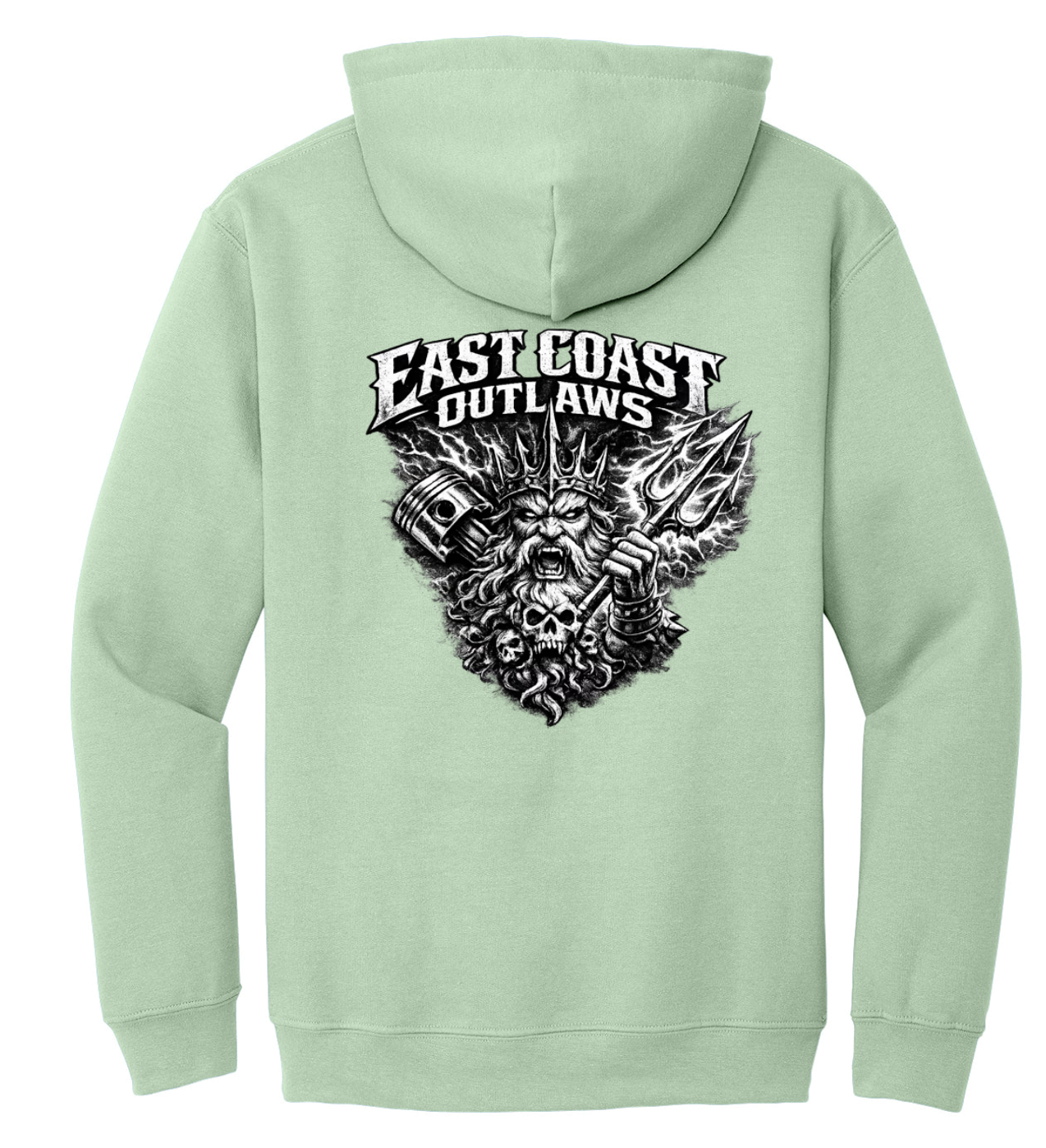 East Coast Outlaws King Neptune, Skull, Piston and Pitch Fork