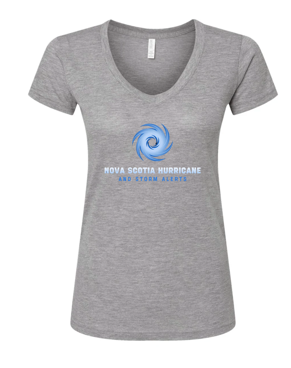 Nova Scotia Hurricane and Storm Alerts Storm Chaser Women's Deluxe Blend V-Neck T-Shirt