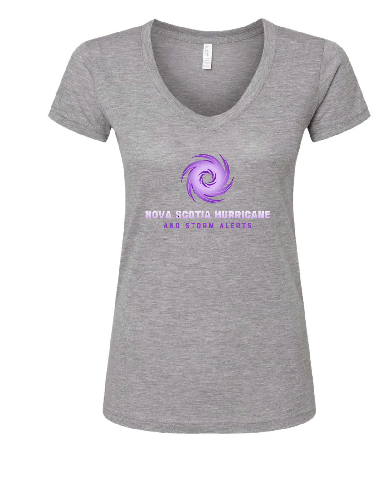 Nova Scotia Hurricane and Storm Alerts Storm Chaser Women's Deluxe Blend V-Neck T-Shirt