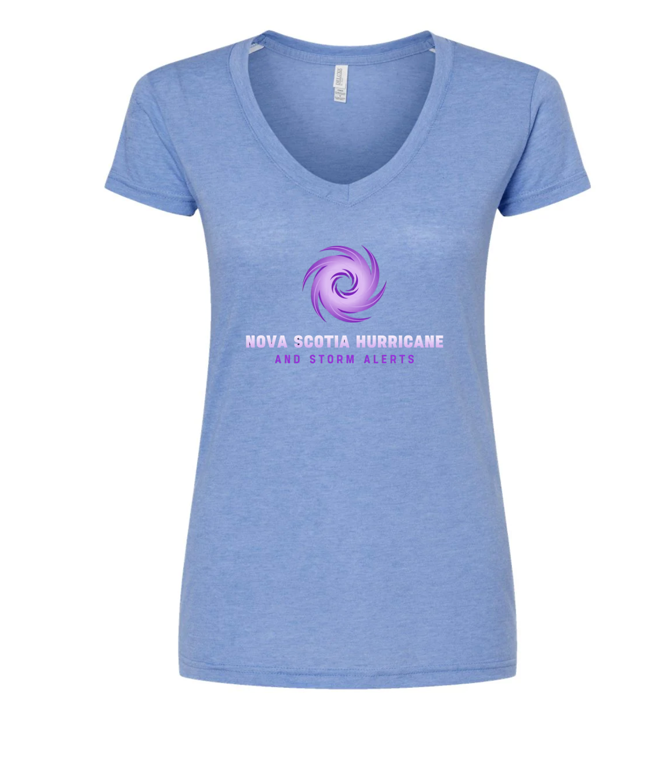 Nova Scotia Hurricane and Storm Alerts Storm Chaser Women's Deluxe Blend V-Neck T-Shirt