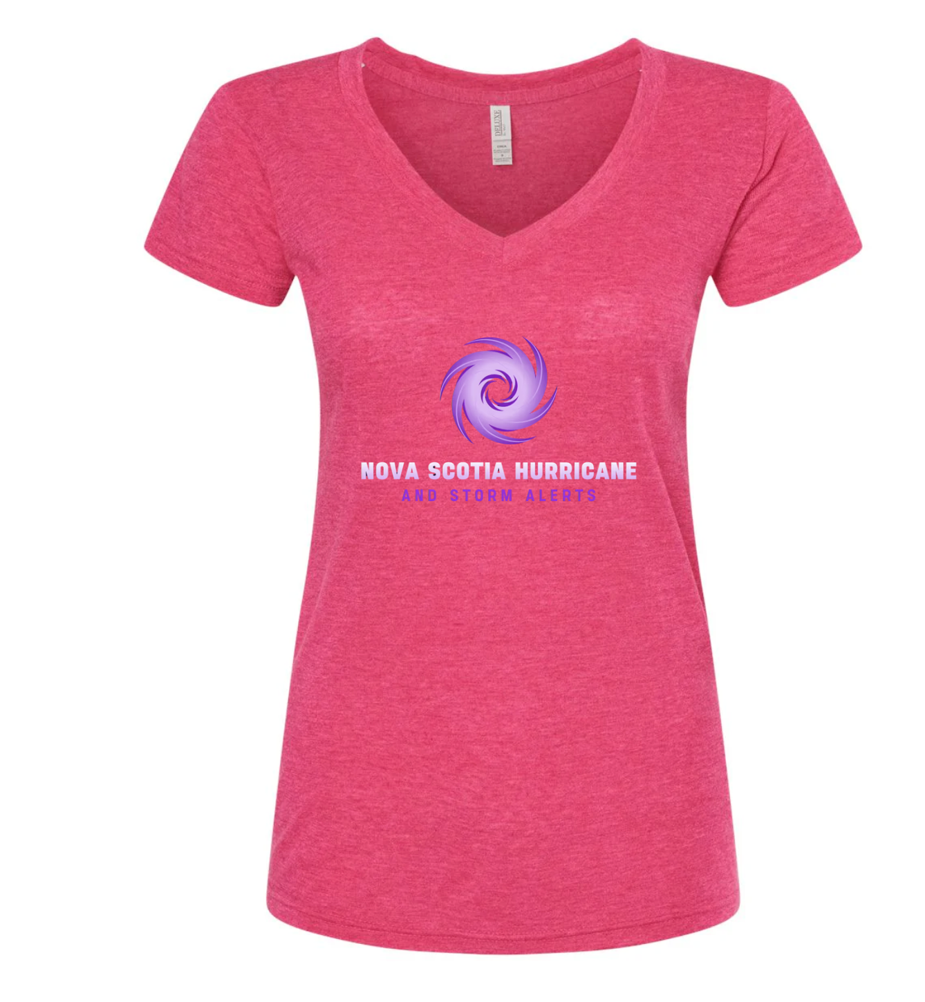 Nova Scotia Hurricane and Storm Alerts Storm Chaser Women's Deluxe Blend V-Neck T-Shirt