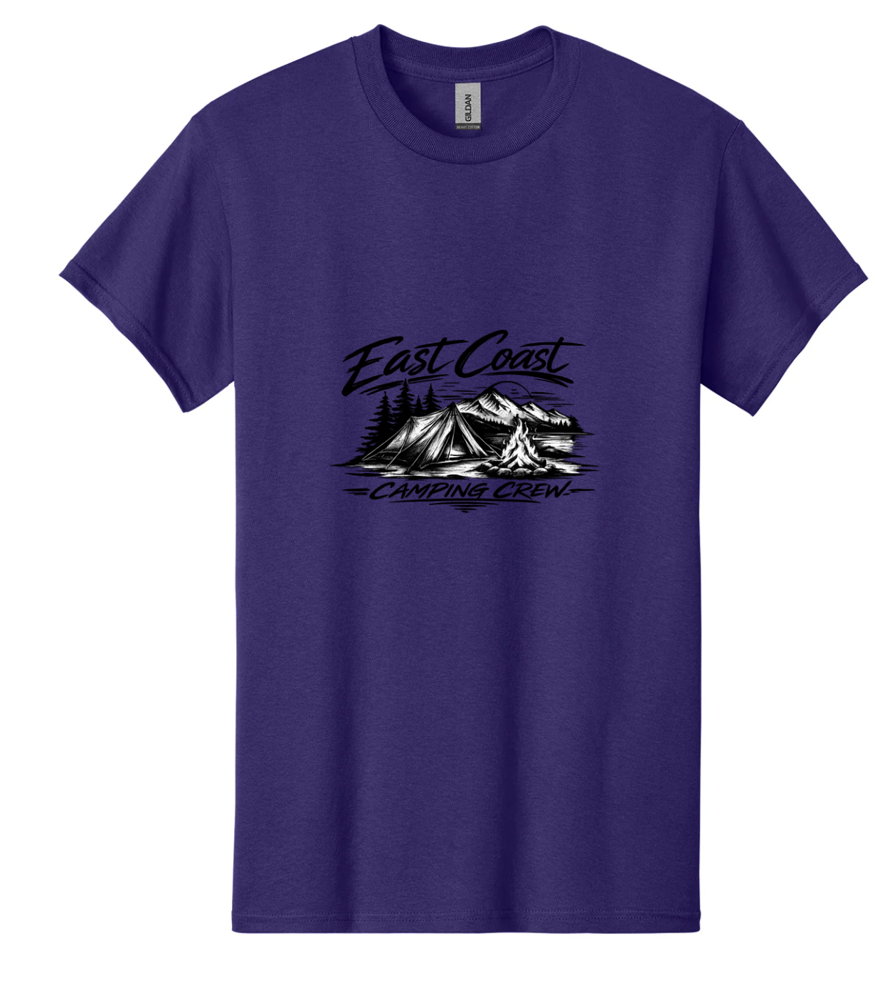 East Coast Camping Crew Tents and Mountains