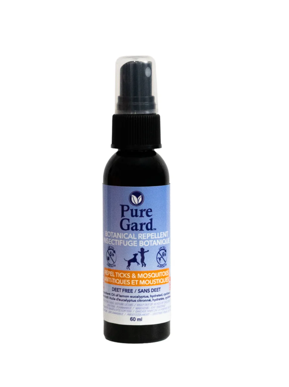 Puregard Tick and Mosquito Repellent All Natural 60 ml personal size 2-pack