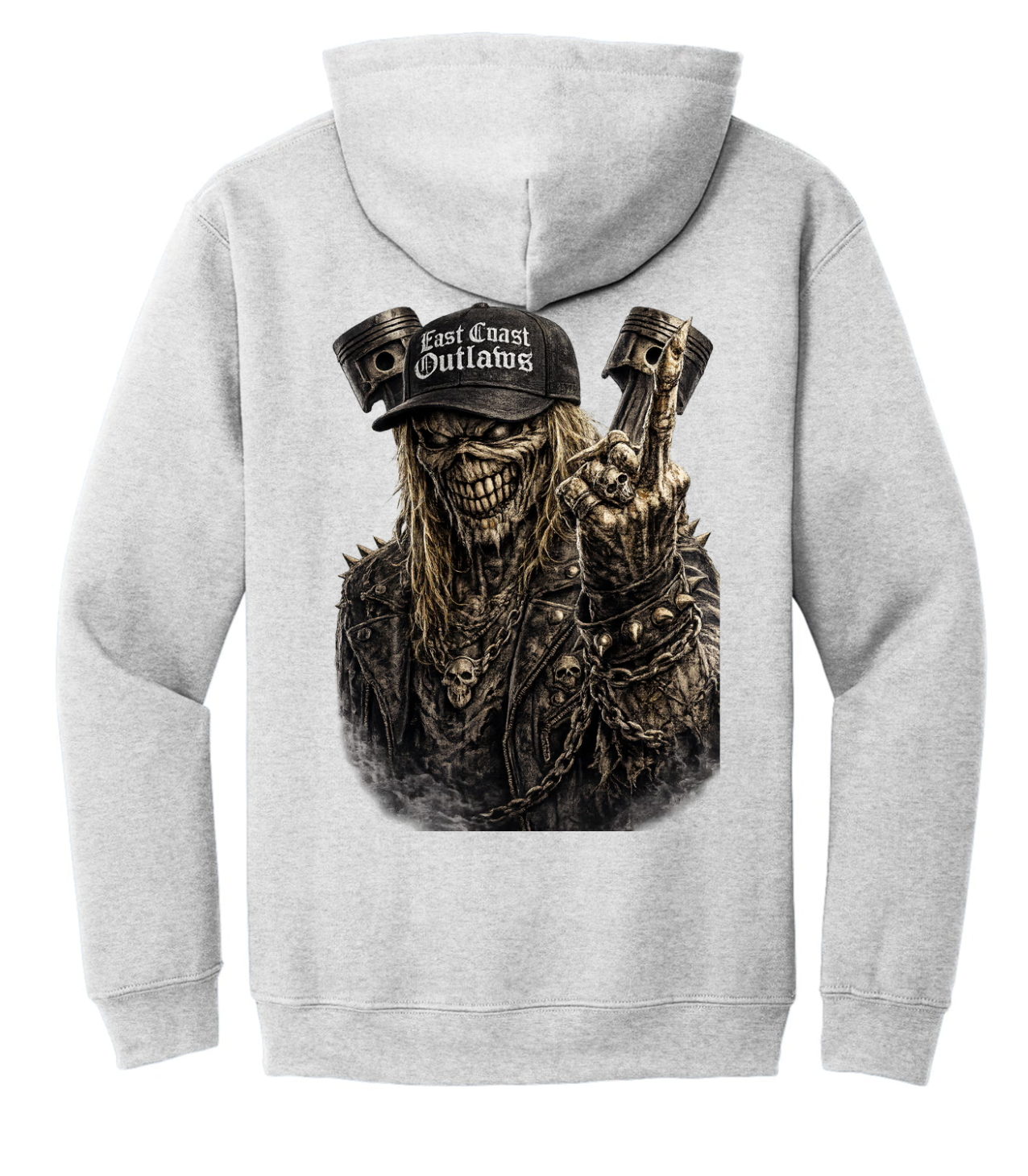 East Coast Outlaws Radical Skeleton with Middle Finger