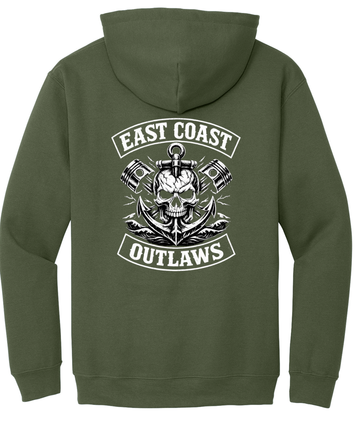 East Coast Outlaws Pistons, Anchors, and Skull