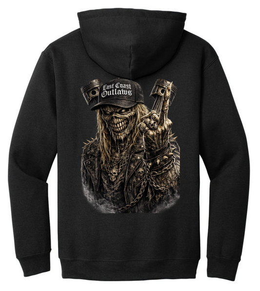 East Coast Outlaws Radical Skeleton with Middle Finger